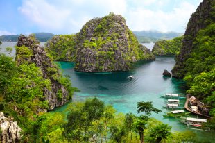 landscape of Coron, Busuanga island, Palawan province Philippines