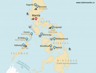 Philippines travel map
