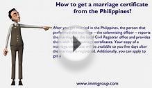 How to get a marriage certificate from the Philippines?
